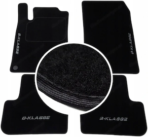 Handmade premium fussmatten velour set farbwahl fuer mercedes b klasse w246 stickerei Bild 6