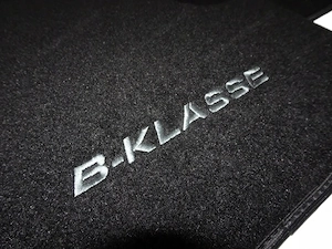 Handmade premium fussmatten velour set farbwahl fuer mercedes b klasse w246 stickerei Bild 5