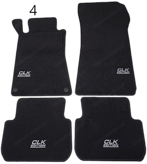 Handmade premium fussmatten velour set farbwahl fuer mercedes clk w209 stickerei Bild 5