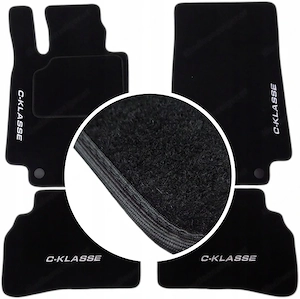 Handmade Premium Fussmatten Velour SET FARBWAHL fuer MERCEDES C Klasse W205 STICKEREI Bild 3