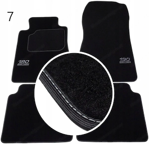 Handmade Premium Fussmatten Velour SET FARBWAHL fuer MERCEDES 190 W201 STICKEREI Bild 8