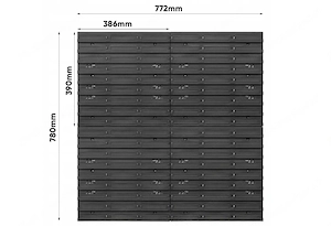 NEU Werkstattregal Werkzeugwand mit 40 Stk Behaelter abgedeckt 772x780mm Bild 5