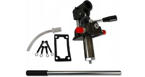 Hydraulik doppeltwirkende Handpumpe mit 10l Tank komplett Set Bild 3