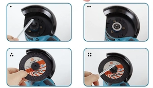 Multi- Werkzeug Akku Mini Winkelschleifer Schneider B rstenloser Motor Set mit Akku Bild 3