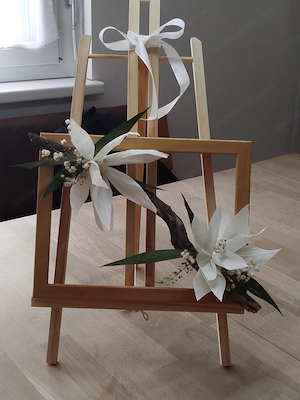 Deko Staffelei. Mit Blumenbild neu Bild 2