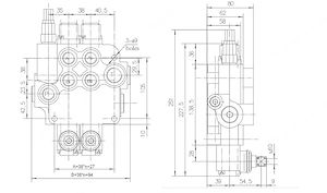 Artikel: Hydraulikventil Hydraulikverteiler Handsteuerventil 4 fach 80L Hochwertiger Artikel aus uns Bild 4