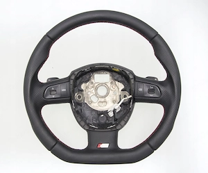 Artikel: Sports steering wheel 3 spoke steering wheel Audi A6 C6 2004- 2010 TUNING NEW LEATHER Handm Bild 2