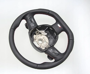 Artikel: Sports steering wheel 3 spoke steering wheel Audi A6 C6 2004- 2010 TUNING NEW LEATHER Handm Bild 3