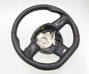 Artikel: Sports steering wheel 3 spoke steering wheel Audi A6 C6 2004- 2010 TUNING NEW LEATHER Handm