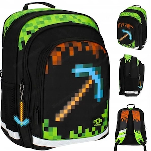 Artikel: School bag backpack knapsack school bag pixel Hochwertiger Artikel aus unserem Online-Shop
