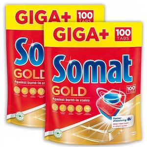 Somat Gold Tabs mit Tiefenreinigung Sparpack 2x100 Tabs XXL Pack