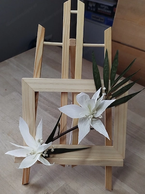 Deko Staffelei.mit  Blumen Bild neu Bild 2
