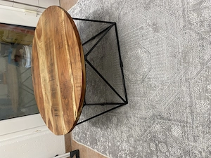  Couchtisch Holz rund Bild 2