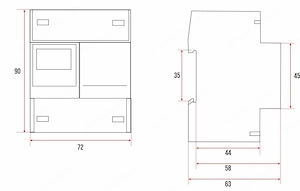 Artikel: ELECTRICITY METER 3-PHASE RS485 MODBUS 100A Hochwertiger Artikel aus unserem Online-Shop Bild 3