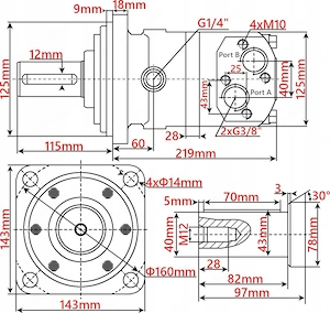 Artikel: HYDRAULIKMOTOR GRUPPE 4 BMT 400cm3 WELLE 40 mm Hochwertiger Artikel aus unserem Online-Shop Bild 5