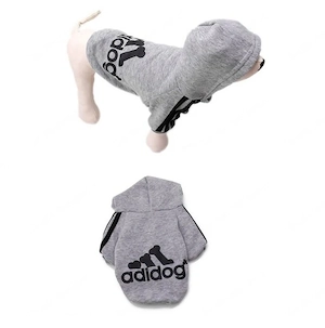 Adidog Hundebekleidung Pullover Hoodie Jacke Outfit fuer Haustier Hunde Welpen FARBWAHL Bild 6