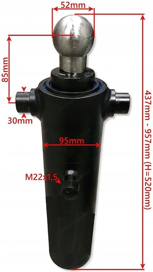 Artikel: HYDRAULIC CYLINDER Tipper TRAILER PISTON Set D-35 Hochwertiger Artikel aus unserem Online-S Bild 3