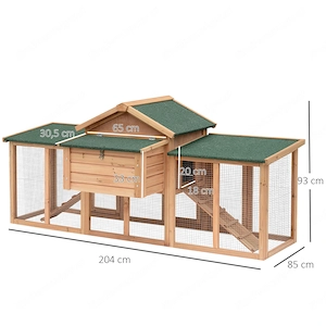 Artikel: Chicken cage chicken coop rabbit hutch wooden cage small animal coop rodent cage chicken Ho Bild 5
