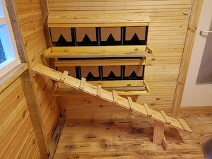 Haus Huehner Nest fuer Legehennen mit Matte 4 Plaetze Zellen integrierter Ei Ablage Huhn Bild 7