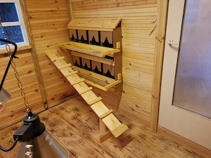 Haus Huehner Nest fuer Legehennen mit Matte 4 Plaetze Zellen integrierter Ei Ablage Huhn Bild 6