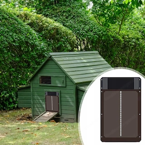 Automatische Huehnerklappe Huehnertuer mit Lichtsensor Ideal fuer Aussen Innenbereich von Huehnersta Bild 7