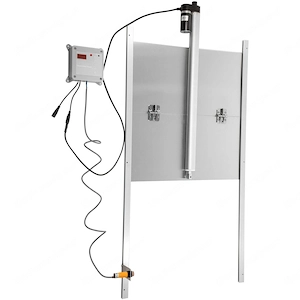 Automatische Huehnerklappe Aluminiumlegierung ABS Huehnertuer mit Schieber 66W Huehner Pfoertner 30x Bild 7