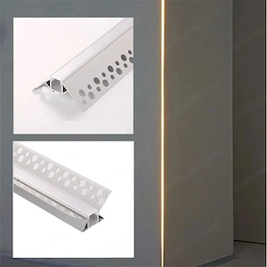 Premium Trockenbau 2M LED Profil mit Abdeckung Unterputz Leiste Rigips Gipskarton Aluminium Bild 5