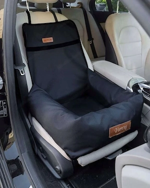 Hundesitz Hundebett Transportbett 2in1 Autositz GRAVUR mit Namensschild Bild 5