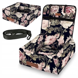 Hundesitz Hundebett Transportbett 2in1 Autositz GRAVUR mit Namensschild