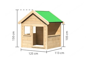 Artikel: Children's playhouse wooden playhouse natural complete set Hochwertiger Artikel aus unserem Bild 5