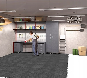Artikel: Platform tile workshop garage floor gym floor tile covering 30x30cm Hochwertiger Artikel au Bild 6
