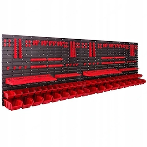 BESTSELLER Werkzeugwand 230x78 Set Werkzeughaltern mit Lochwand Lagersystem Warkzeuglochwand Wandreg Bild 3