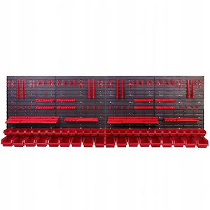 BESTSELLER Werkzeugwand 230x78 Set Werkzeughaltern mit Lochwand Lagersystem Warkzeuglochwand Wandreg Bild 7