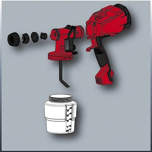 Einhell Elektrisches Farbspruehsystem TC SY 400 P 400 W fuer kleine und mittelgrosse Arbeitsflaechen Bild 3