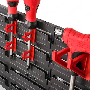 BESTSELLER Werkzeugwand Set Werkzeughaltern mit Lochwand Lagersystem Warkzeuglochwand Wandregal Werk Bild 5