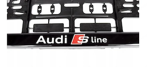 2x ORIGINAL Kennzeichenhalter fuer Audi S Line UV Druck witterungsbestaendig Sline Bild 3