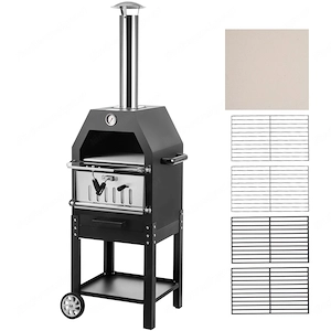 3in1 Outdoor Kuechenofen Herd Pizzaofen 500 0C Gartenkueche Pizzaofen Grill mit Pizzastein Backofen Bild 5