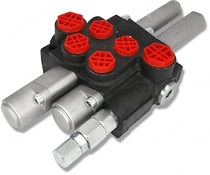 Artikel: Hydraulic distributor 4 SEK 40L SET Joystick Bowden cable front loader magnetic valve Hochw Bild 5