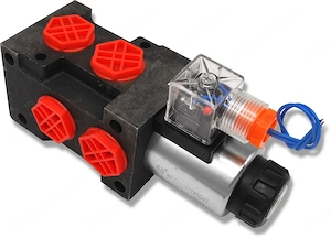 Artikel: Hydraulic distributor 4 SEK 40L SET Joystick Bowden cable front loader magnetic valve Hochw Bild 4
