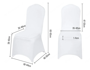 Artikel: 50x Universal Premium White Elegant Chair Cover Set Chair Covers Stretch Chair Cover Chair  Bild 3