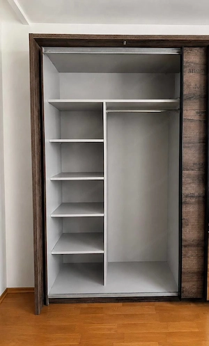 Großer Schwebetürenschrank   Kleiderschrank mit Spiegel   285x215x65 Bild 4