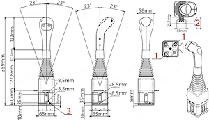 Kugeljoystick joystick fuer tura bagger mit 2 tasten Bild 3
