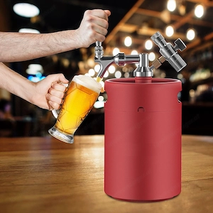 Set 5L Bierzapfanlage mit Druckregler Manometer Edelstahl Bild 3