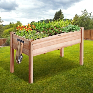 Artikel: Plant box raised bed wood cold frame plant bed vegetable bed 120x58 Hochwertiger Artikel au Bild 5