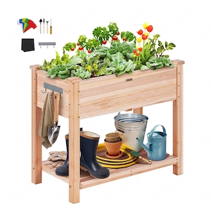 Artikel: Plant box raised bed wood cold frame plant bed vegetable bed 86x46 Hochwertiger Artikel aus