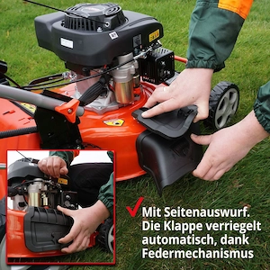 Starter Set Benzin Rasenmaeher mit Antrieb Schnittbreite 51 cm 5in1 Elektrostart Radantrieb Bild 6