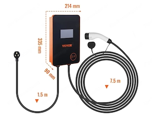 Artikel: Ladegeraet Wallbox 7 11kW EV Ladestation Typ2 32A Wetterbestaendige LadestationMobiles Lade Bild 5