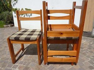 Designer Stuhl vollholz Bild 2
