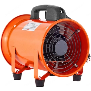 Bauluefter 230W Axialventilator 2800 U min Axialgeblaese Windmaschine mit 10 Meter PVC Schlauch 1500 Bild 4