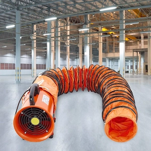 Bauluefter 230W Axialventilator 2800 U min Axialgeblaese Windmaschine mit 10 Meter PVC Schlauch 1500 Bild 3